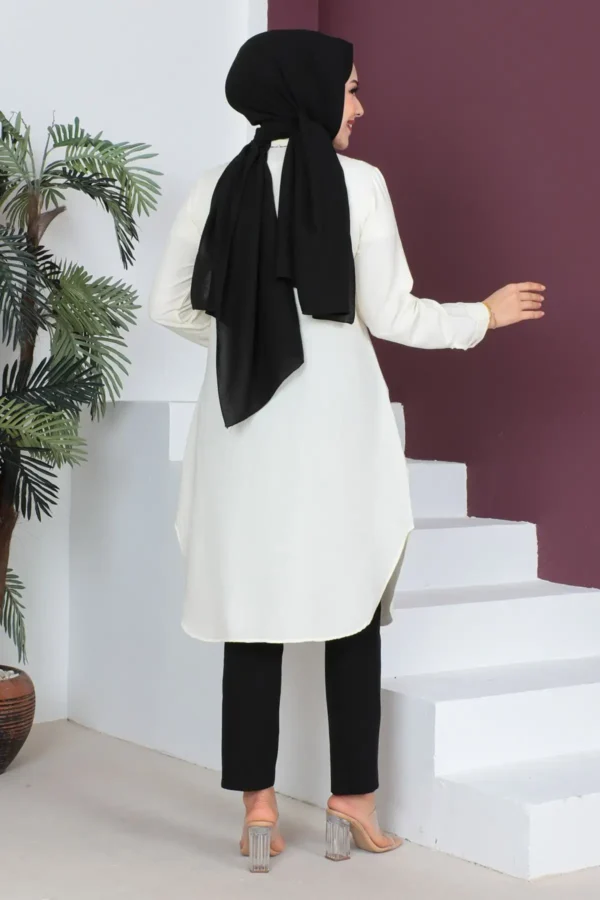 تونییک کلیلی TSD230512 رنگ کرم - 3788