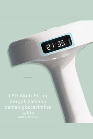 مرطوب‌کننده هوای 600 میلی‌لیتری بزرگ ultrasonic با ساعت نورانی و قطره‌ای - 3971