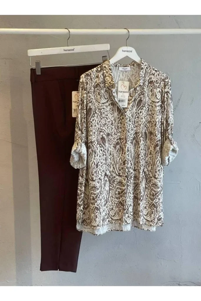 الگوی Eolie | پیراهن ویسکوز با اندازه بزرگ - 3372