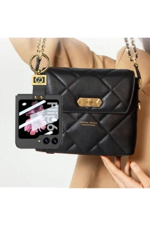 کاپ فلیپ سامسونگ گلکسی Z Flip 6 با حرف Z، دارای حلقه نگهدارنده و پایه دار، با قابلیت تاشو - 3622