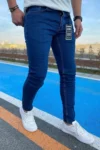 شلوار جین Lycra Jim Navy Blue Slim Fit - 3277