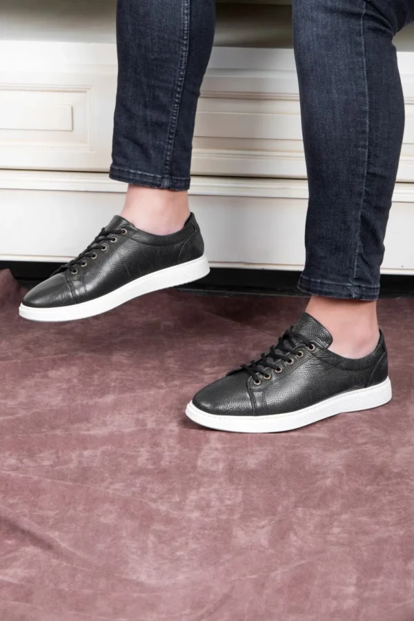 Verano Real Leather Mens کفش های ورزشی تابستانی، Light Shoes Black - 3493 - 3493