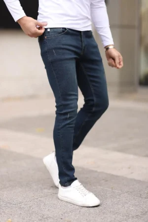 شلوار جین شلوار جین ناخن Lycra Lycra Lycra Green Slim Fit Lycra - 3278