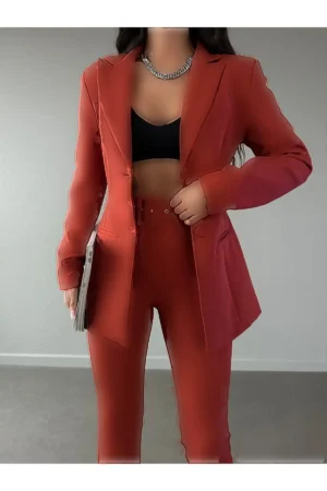 کاشی دکمه جیب جیب کاشی Blazer Belzer کمربند اسپانیایی PAça دکمه ای شلوار انعطاف پذیر - 3307