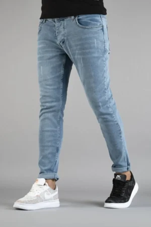 شلوار جین برش باریک ناخن باریک مرد روشن - 3259