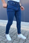 شلوار جین Lycra Jim Navy Blue Slim Fit - 3277