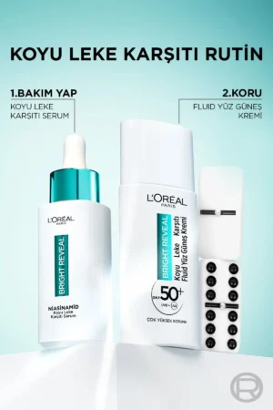 کرم ضد آفتاب روزانه فلوئید L'oréal Paris Bright Reveal با SPF 50 برای مقابله با لک‌های تیره - 50 میلی‌لیتر - 4484
