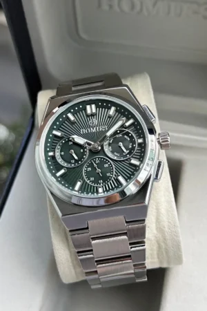 ساعت مچی مردانه با جعبه هدایای اصلی و دستبند هدیه، با تمام عملکردها کار می‌کند. HMBSR83G494 - 4827