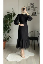 دریاچه مشکی پلیسه‌ای chiffon لباس تـستـر - 4393