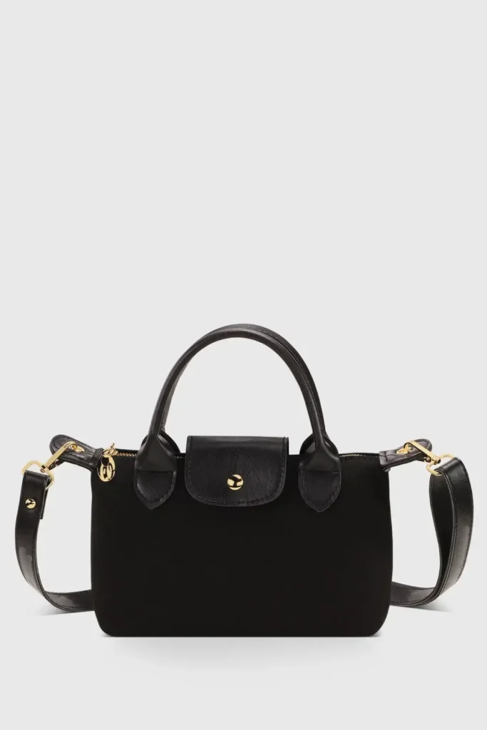 کیف کلاهی مشکی چندمنظوره جنس PU چرم با بند کوتاه - 4769