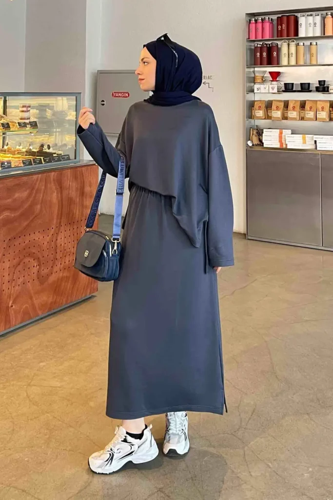 ست دامن کریستال آنتراسیت - 4410
