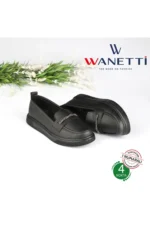 WANETTİ زنانه مادر 4 نقطه ای کفش بارتیک ضد عرق ضد لغزش با کفی آناتومیک مدل با سنگ - 4758