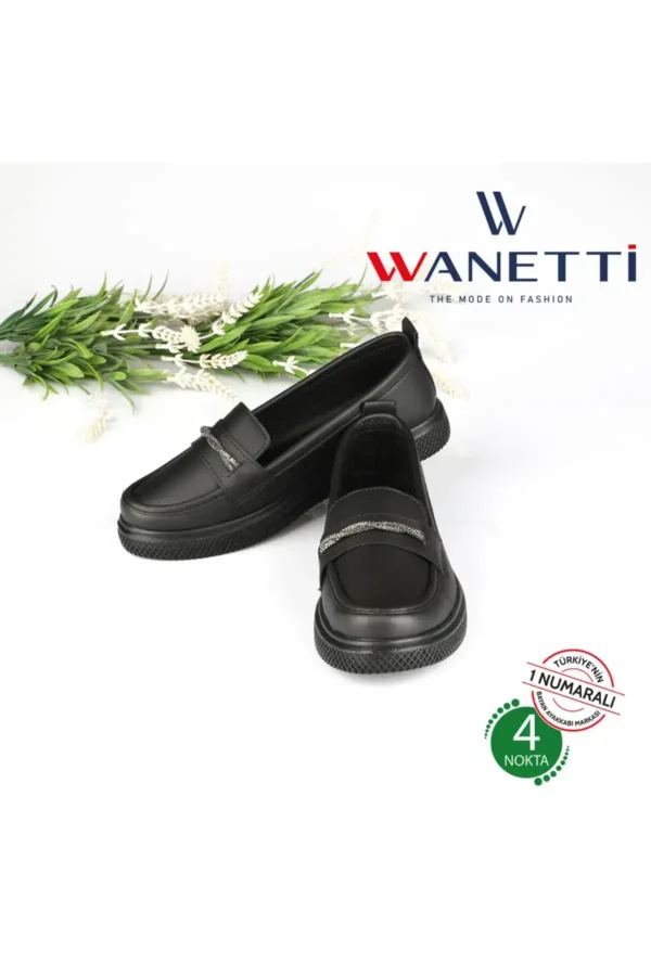 WANETTİ زنانه مادر 4 نقطه ای کفش بارتیک ضد عرق ضد لغزش با کفی آناتومیک مدل با سنگ - 4758