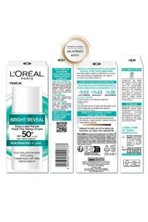 کرم ضد آفتاب روزانه فلوئید L'oréal Paris Bright Reveal با SPF 50 برای مقابله با لک‌های تیره - 50 میلی‌لیتر - 4484