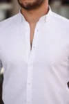 پیراهن آکسفورد کلاسیک مردانه نرمال فیت با قابلیت تنفس و لیرا - سفید - 4868