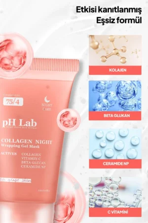 ماسک شب کلاژن Phlab، ماسک صورت کلاژن قابل جدا شدن - 4443