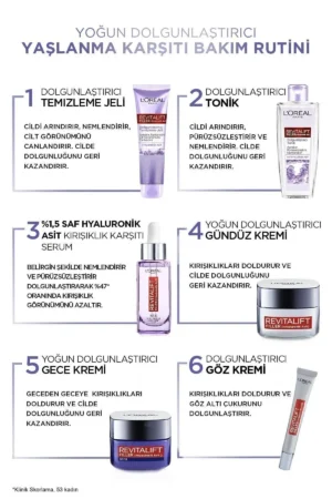 تونیک پُرکننده لورال پاریس Revitalift با عصاره هیالورونیک اسید 200 میلی‌لیتر - 4464