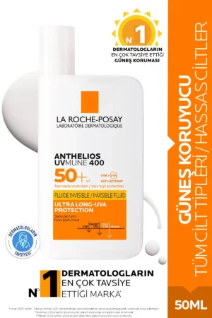 آنتلیوس اوومن ۴۰۰ مایع نامرئی ضد آفتاب SPF50+ - ۵۰ میلی لیتر - مناسب برای تمام انواع پوست - 4453