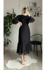دریاچه مشکی پلیسه‌ای chiffon لباس تـستـر - 4393