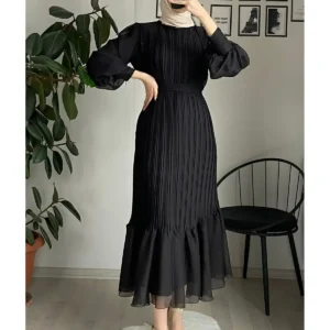 دریاچه مشکی پلیسه‌ای chiffon لباس تـستـر - 4393