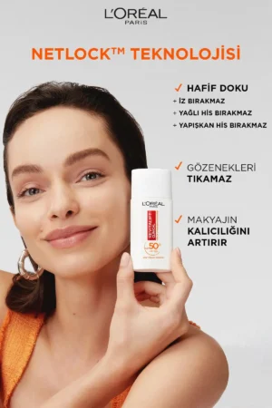 کرم ضد آفتاب روزانه با محافظت بالا UV SPF 50 لورآل پاریس ریویتالیفت کلینیکال - 50 میلی لیتر - 4458