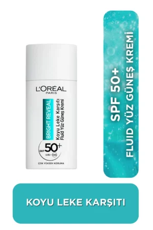 کرم ضد آفتاب روزانه فلوئید L'oréal Paris Bright Reveal با SPF 50 برای مقابله با لک‌های تیره - 50 میلی‌لیتر - 4484