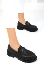 کفش loafer زنانه سیاه 17542 - 4756