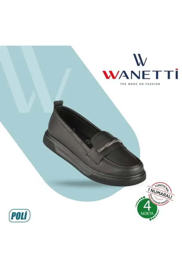 WANETTİ زنانه مادر 4 نقطه ای کفش بارتیک ضد عرق ضد لغزش با کفی آناتومیک مدل با سنگ - 4758
