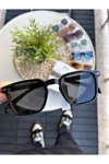 ست دوتایی عینک آفتابی وینتیج سیاه-قهوه‌ای تیره عینک آفتابی زنانه عینک آفتابی مردانه UV-400 - 4507