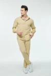 ست پیراهن و شلوار مردانه شیک و راحت از پارچه نخی و کتان تابستانی - 4695
