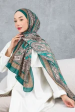 شال پنبه‌ای با طرح سنتی رetro، پارچه وارداتی، کیفیت بالا و شال جدید فصل - 5976