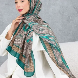 شال پنبه‌ای با طرح سنتی رetro، پارچه وارداتی، کیفیت بالا و شال جدید فصل - 5976
