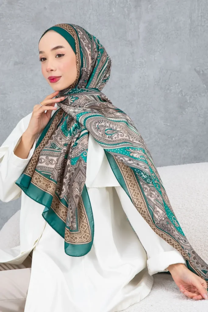 شال پنبه‌ای با طرح سنتی رetro، پارچه وارداتی، کیفیت بالا و شال جدید فصل - 5976
