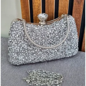 کیف شب زنانه با سنگ‌های درشت - 6682