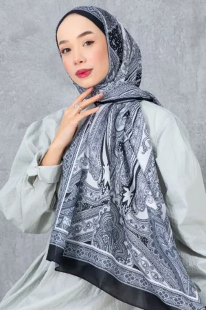 شال پنبه‌ای با طرح قومی رترو، پارچه وارداتی، کیفیت بالا و شال فصل جدید - 6009