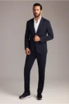 کت و شلوار باریك اوكسترا با كمر كشدار و بند دار - 5261