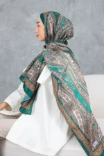 شال پنبه‌ای با طرح سنتی رetro، پارچه وارداتی، کیفیت بالا و شال جدید فصل - 5976