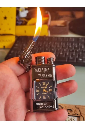 فندک (جستجوی هدیه) شیک و با کیفیت در یک جا طراحی شده، با نام نوشته شده بر روی آن. - 5410