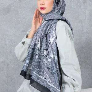 شال پنبه‌ای با طرح قومی رترو، پارچه وارداتی، کیفیت بالا و شال فصل جدید - 6009