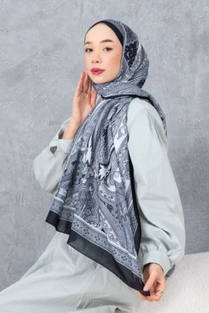 شال پنبه‌ای با طرح قومی رترو، پارچه وارداتی، کیفیت بالا و شال فصل جدید - 6009