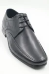 کفش کلاسیک روزمره مردانه چرم مشکی با بند - 5353