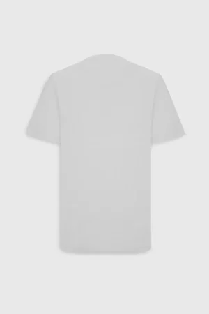 تی‌شرت بیسیک یقه گرد دار و تنگ مردانه سفید ۱۰۰٪ پنبه سریع (Slim Fit) - 6576