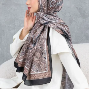 شال پنبه‌ای با طرح رترو و قومی، پارچه وارداتی، کیفیت بالا و شال فصل جدید - 5996