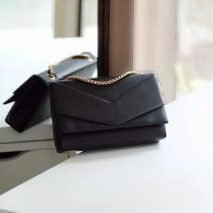 کیف دوشی زنانه سیاه زیپ دار - 6500