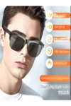 عینک آفتابی هوشمند با هدفون بلوتوث، عینک موزیک، سازگار با موبایل هوشمند، WiFi، اندروید، ضد آب - 6501