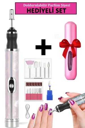ست فرز ناخن شارژی 13 پارچه، ابزار حرفه‌ای مانیکور و پدیکور - 6556