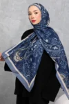 شال پنبه‌ای با طرح رترو اتیل، پارچه وارداتی، کیفیت بالا و شال فصل جدید - 5973