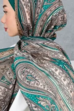 شال پنبه‌ای با طرح سنتی رetro، پارچه وارداتی، کیفیت بالا و شال جدید فصل - 5976