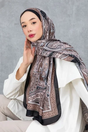 شال پنبه‌ای با طرح رترو و قومی، پارچه وارداتی، کیفیت بالا و شال فصل جدید - 5996