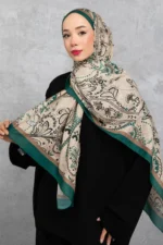 شال پنبه‌ای با طرح اتنیک رترو، پارچه وارداتی، کیفیت بالا و شال فصل جدید - 5978
